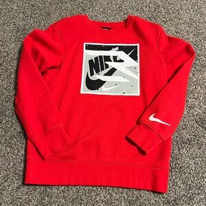 Nike Boys Bold Red Crewneck Sweatshirt